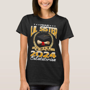 Stolz Lil-Schwester eines Salutatatoriums 2024 T-Shirt
