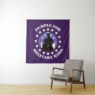 Stolz Lila für militärische Zwecke Wandteppich