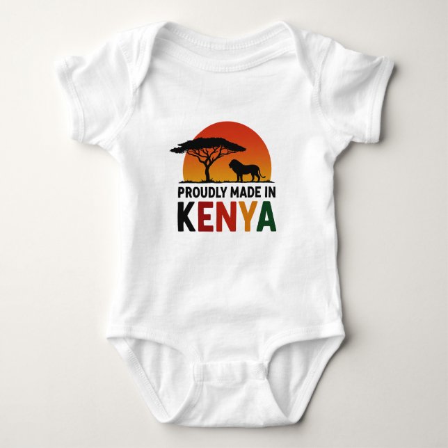 Stolz Made in Kenya African Safari Baby Strampler (Vorderseite)