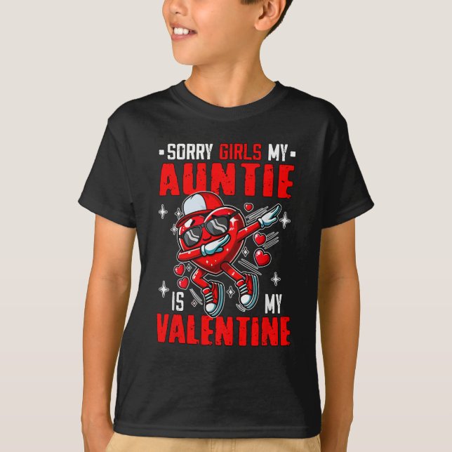 Stolz, meine Tante ist mein Valentinherz T-Shirt (Vorderseite)