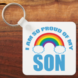 Stolz meines Sohn Rainbow Gay Pride Parent Schlüsselanhänger