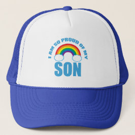 Stolz meines Sohn Rainbow Gay Pride Parent Truckerkappe