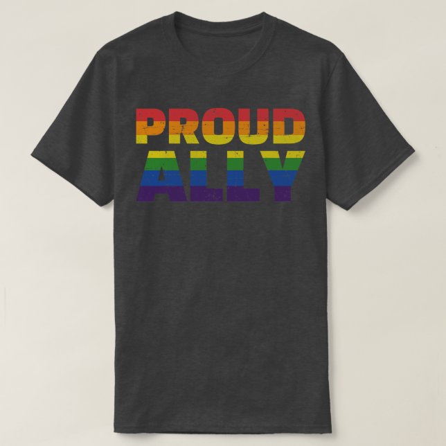Stolz mit Regenbogen für LGBT-Stolz Monat T-Shirt (Design vorne)