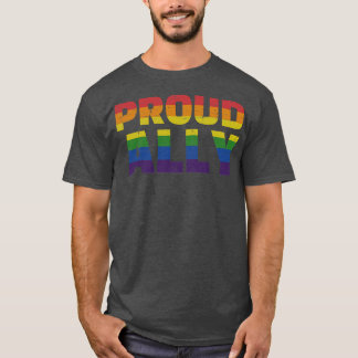 Stolz mit Regenbogen für LGBT-Stolz Monat T-Shirt
