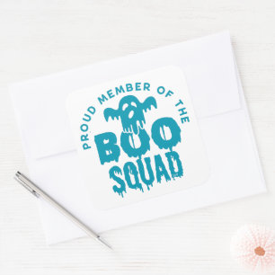 STOLZ MITGLIED DES BOO SQUAD lustige halloween Quadratischer Aufkleber