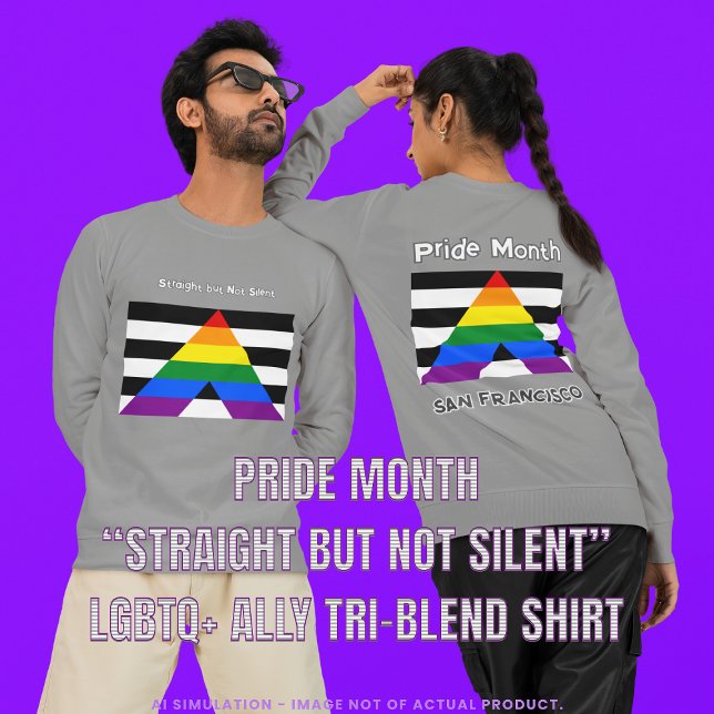Stolz Monat: Alleinstehend, aber nicht still LGBTQ Tri-Blend Shirt (Von Creator hochgeladen)