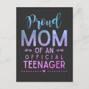 Stolz Mutter eines offiziellen Teenagers zum 13. G Postkarte