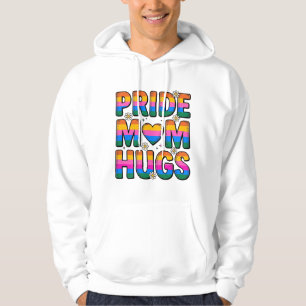 Stolz-Mutter-Umarmer Vintage-Regenbogen-Vektor-Des Hoodie