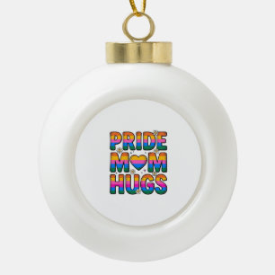 Stolz-Mutter-Umarmer Vintage-Regenbogen-Vektor-Des Keramik Kugel-Ornament