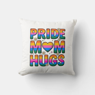 Stolz-Mutter-Umarmer Vintage-Regenbogen-Vektor-Des Kissen