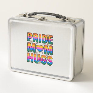 Stolz-Mutter-Umarmer Vintage-Regenbogen-Vektor-Des Metall Brotdose