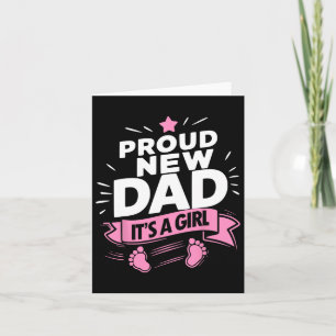 Stolz neue bald Vater Girl Shirt New Dad ersten Karte