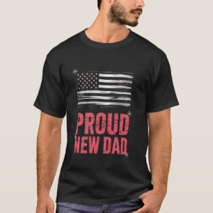 Stolz neue Dad Girl Baby Usa Flag T-Shirt