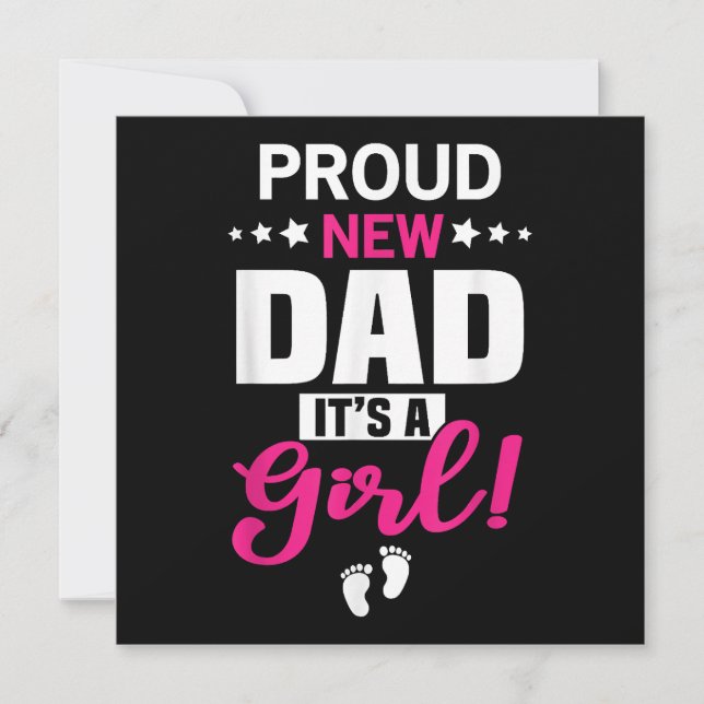 Stolz neuer Papa Es ist ein Mädchen (Vorderseite)