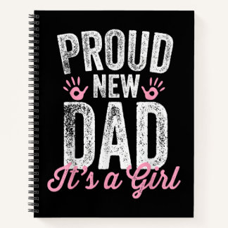 Stolz neuer Vater Es ist ein Mädchen Geschenke Vat Notizbuch