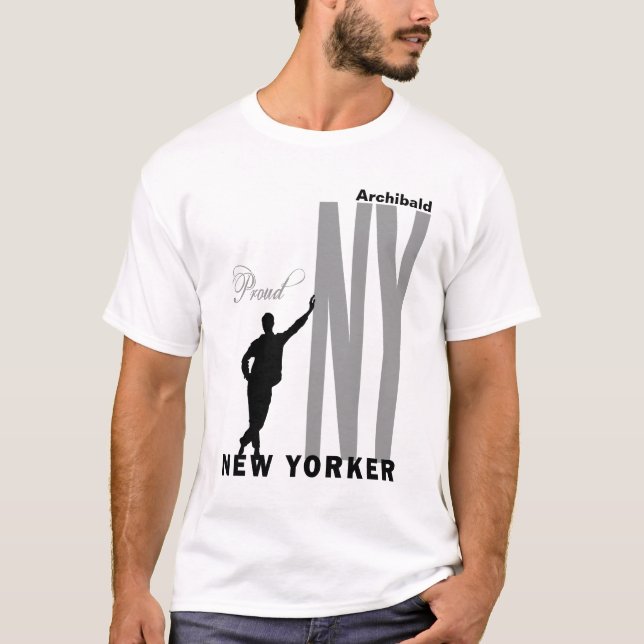 Stolz New Yorker individuell anpassbar T-Shirt (Vorderseite)