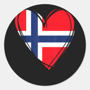 Stolz, norwegischer Vater Mutter Junge Kind cool N Runder Aufkleber