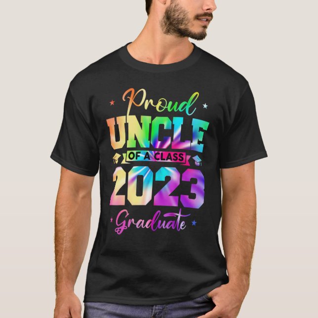 Stolz Onkel eines 2023 Absolventen Senior 23 Famil T-Shirt (Vorderseite)