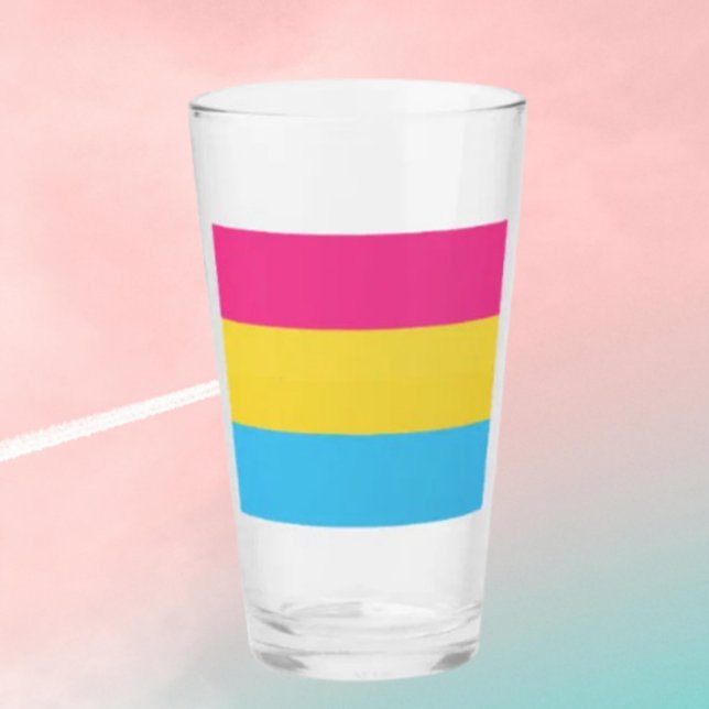 Stolz: Pansexual Pint Glass Glas (Von Creator hochgeladen)