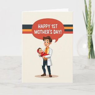 Stolz Papa Baby Illustrationskarte Karte