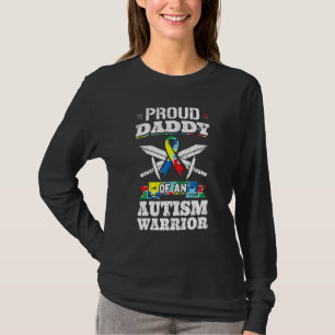 Stolz Papa eines Autismus Krieger Autistische Ausz T-Shirt
