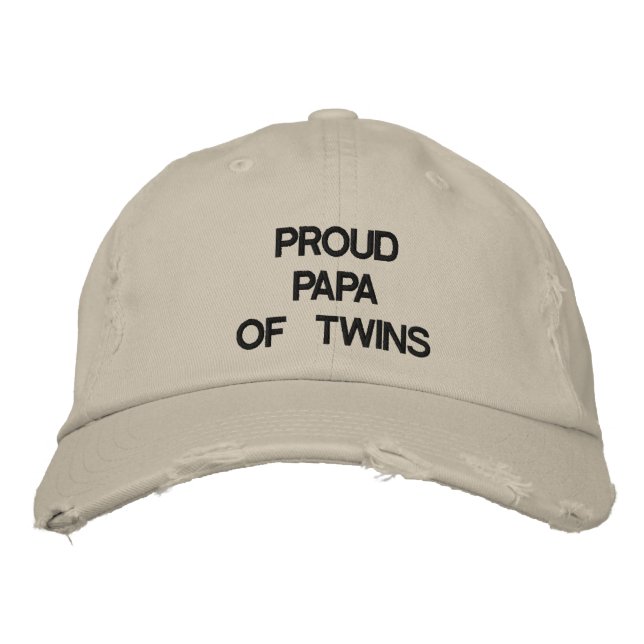 STOLZ PAPA VON TWINS HAT BESTICKTE BASEBALLKAPPE (Vorderseite)