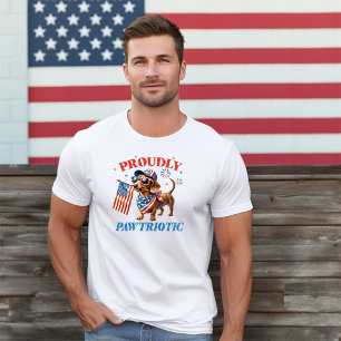 Stolz patriotische Dachshund-Illustration Tri-Blend Shirt