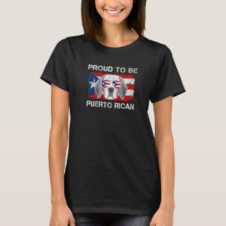 Stolz, puerto-ricanische Flagge Hundeliebhaber Pue T-Shirt