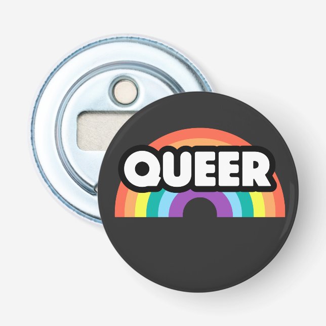 Stolz - Quee Regenbogen-Liebe ist Liebe. Flaschenöffner (Vorderseite)