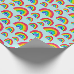 Stolz Rainbows handbemalt Light Blue Geschenkpapier