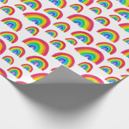 Stolz Rainbows handbemalt weiß Geschenkpapier