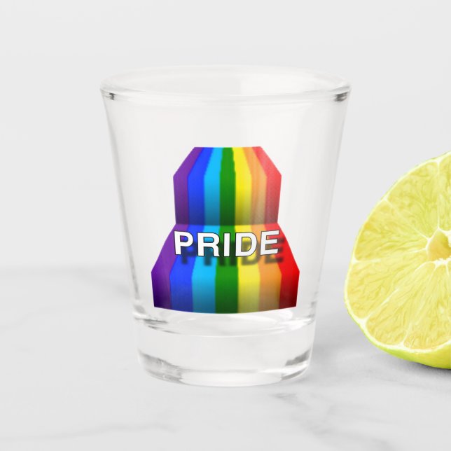 STOLZ REGENBOGEN #2 SCHNAPSGLAS (Vorderseite)