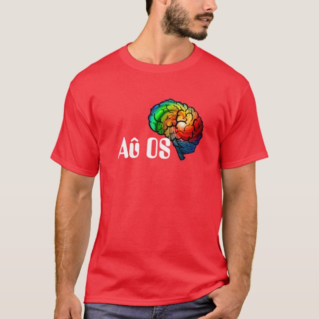 Stolz-Regenbogen-Gehirn-T - Shirt Au OSs (Vorderseite)