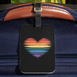 Stolz Regenbogen Herz Druck LGBT Gay Pride  Gepäckanhänger