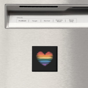 Stolz Regenbogen Herz Druck LGBT Gay Pride  Magnet