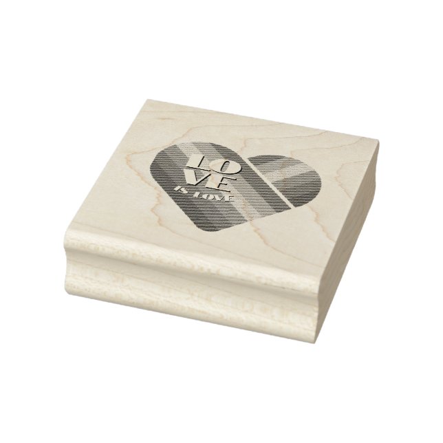 Stolz Regenbogen Herz  Gummistempel (Stempel)