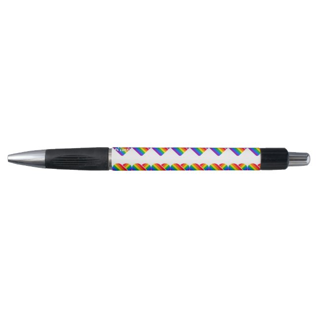 Stolz Regenbogen Herz  Kugelschreiber (Vorderseite)