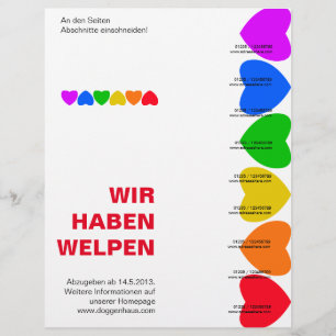 Stolz Regenbogen-Herzen-Abzocke-Flugblatt Flyer