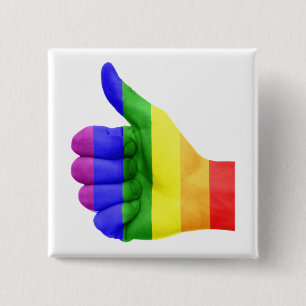 Stolz-Regenbogen-Knopf der UnterstützungsLGBT Button