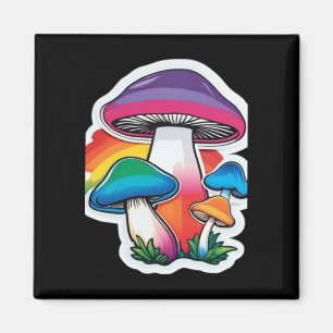 Stolz Regenbogen Pilz Aufkleber Cute Kawaii Natur  Magnet