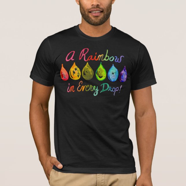 Stolz-Regenbogen-Shirtdunkelheit der wesentlichen T-Shirt (Vorderseite)