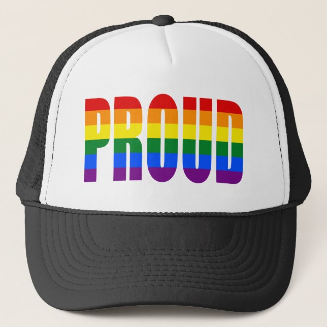 STOLZ (Regenbogen) Truckerkappe (Vorderseite)