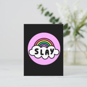 Stolz - Regenbogenfarbe mit Wolken. Feiertagspostkarte