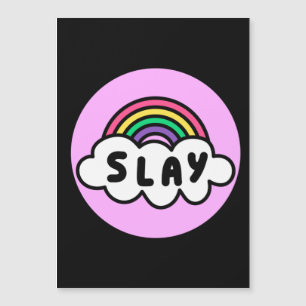 Stolz- Regenbogenfarbe mit Wolken. Magnetkarte