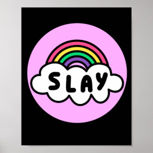 Stolz- Regenbogenfarbe mit Wolken. Plakat