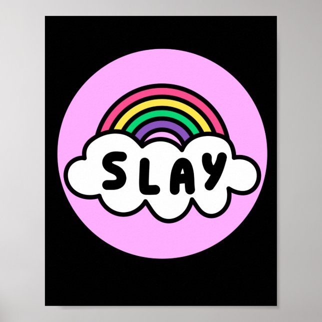 Stolz- Regenbogenfarbe mit Wolken. Plakat (Vorne)
