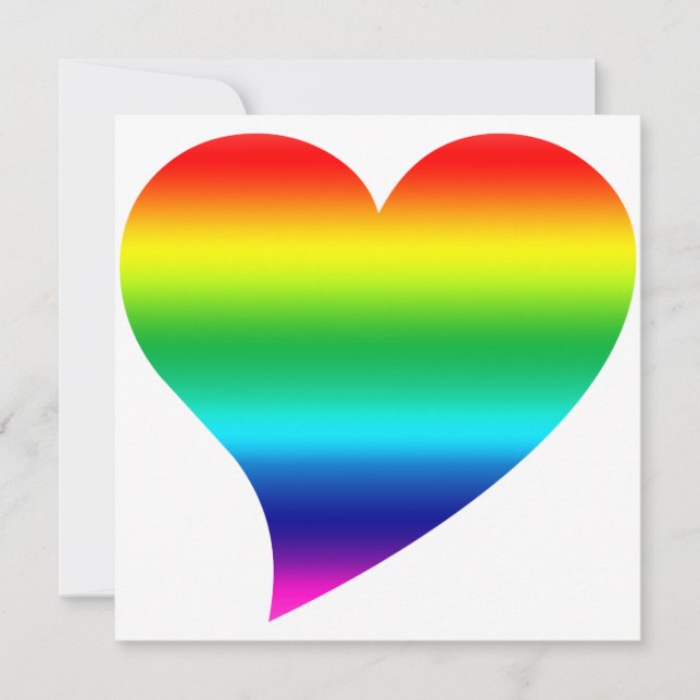 Stolz Regenbogengradition Herz Valentine Tageskart (Vorderseite)