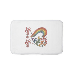 Stolz Schmetterling Herz Liebe Ist Liebe-Shirt-Des Badematte