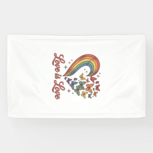 Stolz Schmetterling Herz Liebe Ist Liebe-Shirt-Des Banner