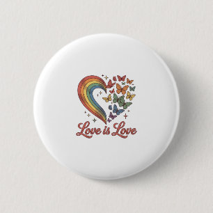 Stolz Schmetterling Herz Liebe Ist Liebe Shirt Des Button